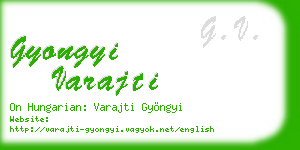 gyongyi varajti business card