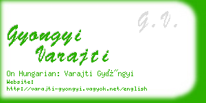 gyongyi varajti business card